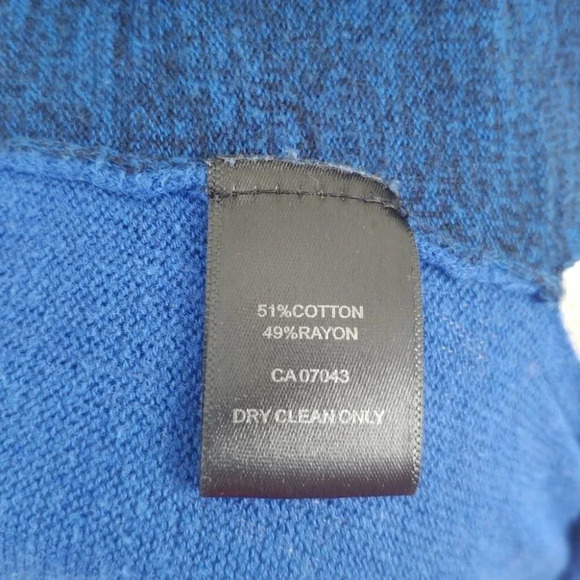 Cable  & Gauge Blue/Black Knit Sweater, L - Picture 8 of 8